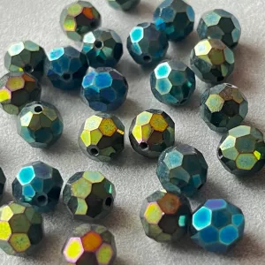 Preciosa MC perle kulatá 8 mm Jet + zušlechtění 28  ks