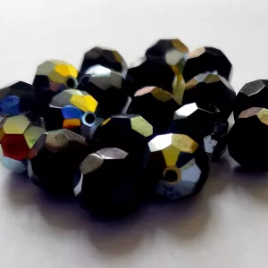 Preciosa MC perle kulatá 10 mm Jet AB 18 ks