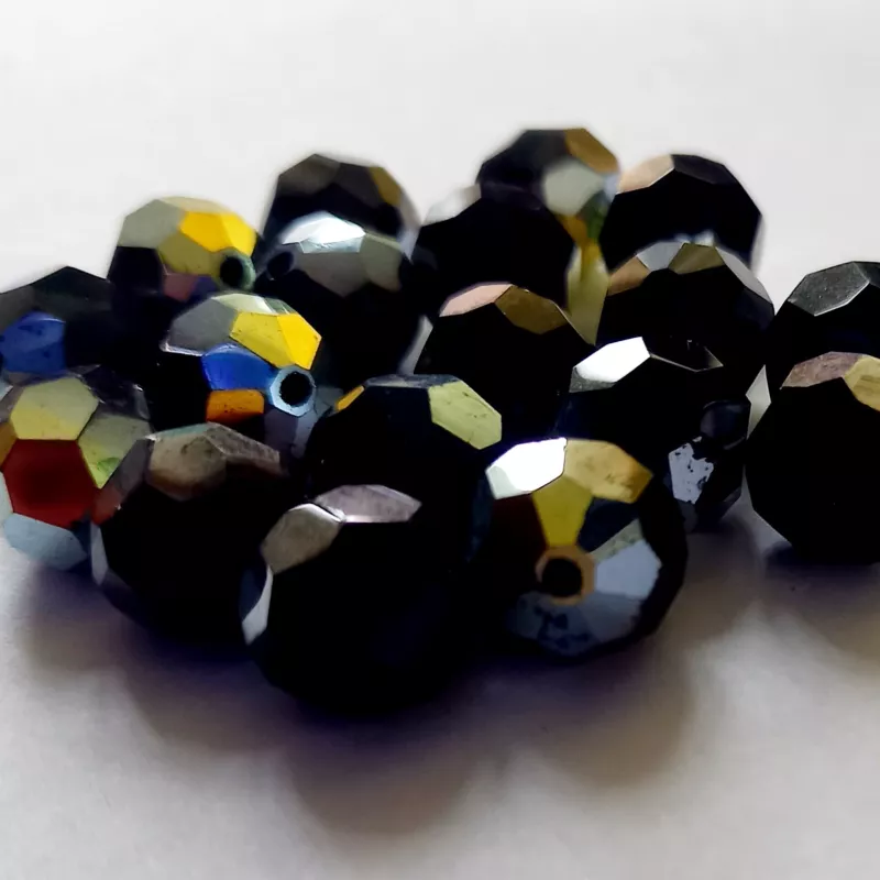 Preciosa MC perle kulatá 10 mm Jet AB 18 ks