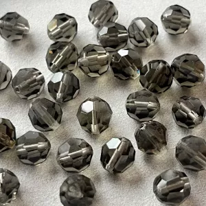 Preciosa MC perle kulatá 10 mm Black Diamond 28 ks