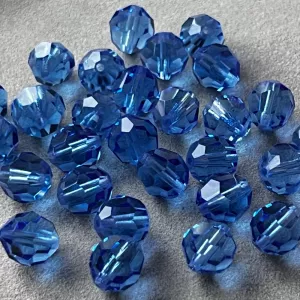 Preciosa MC perle kulatá 10 mm Sapphire 28 ks