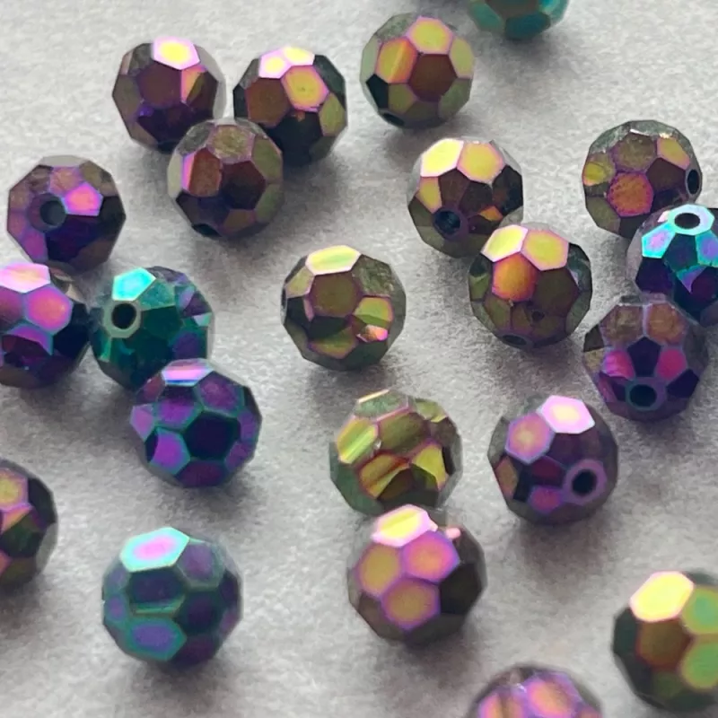 Preciosa MC perle kulatá 6 mm Jet + zušlechtění 28 ks