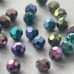 Preciosa MC perle kulatá 7 mm Jet + zušlechtění 28  ks