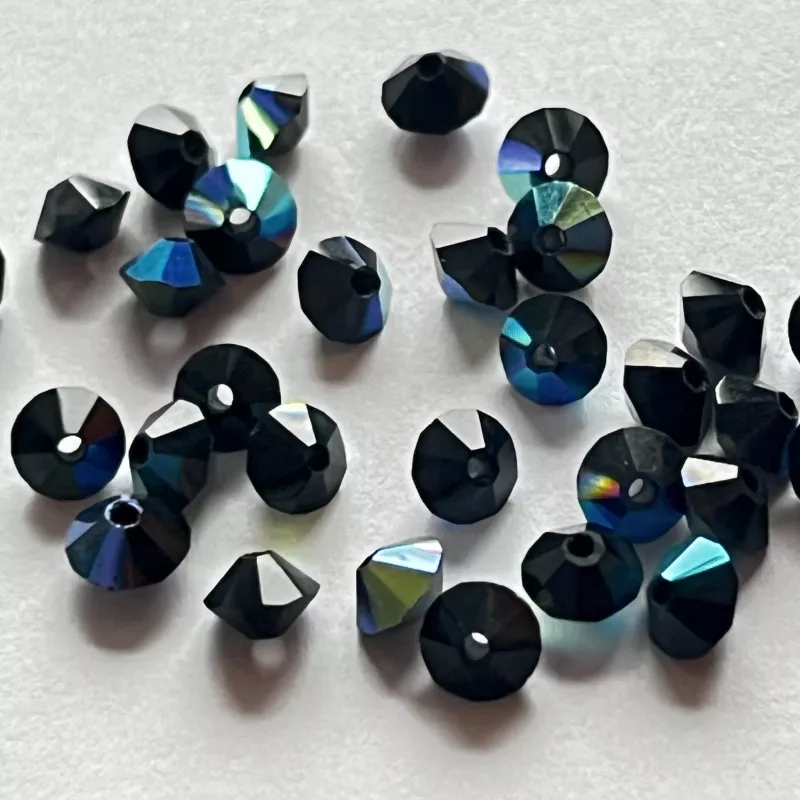 Preciosa MC perle Rondelle (sluníčka) 5x3 mm černá/AB 30 ks