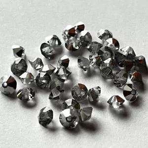 Preciosa MC perle Rondelle (sluníčka) 5x3 mm krystal + hliník 40 ks