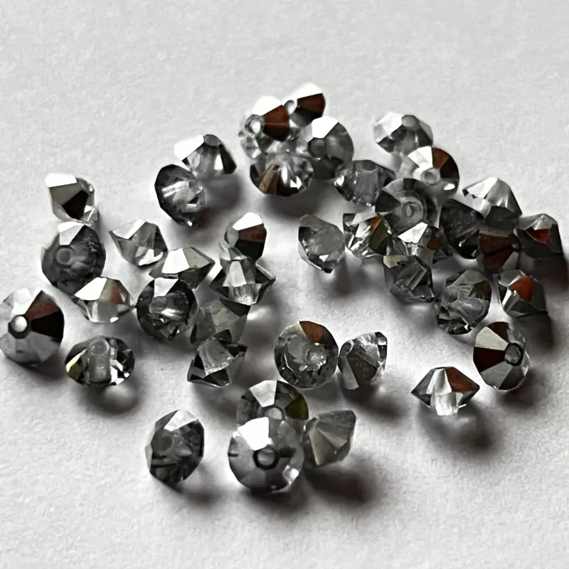 Preciosa MC perle Rondelle (sluníčka) 5x3 mm krystal + hliník 40 ks