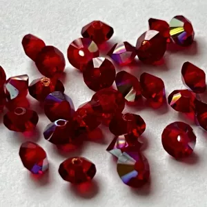 Preciosa MC perle Rondelle (sluníčka) 5x3 mm rubín/AB 30 ks