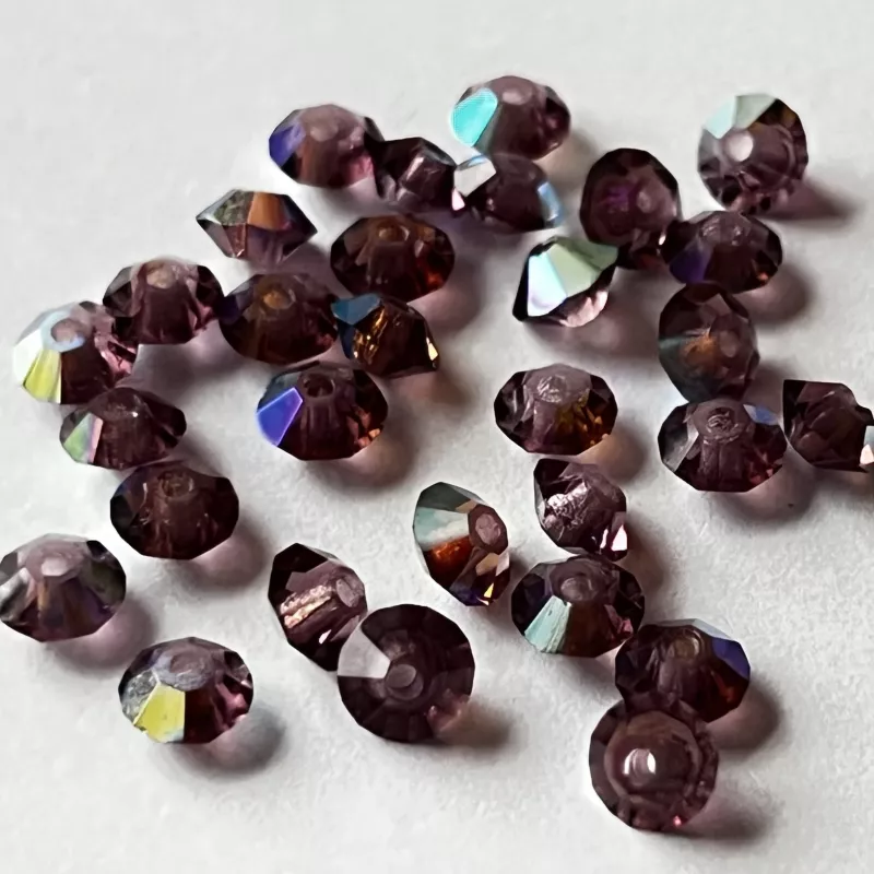 Preciosa MC perle Rondelle (sluníčka) 5x3 mm tmavý ametyst 30 ks