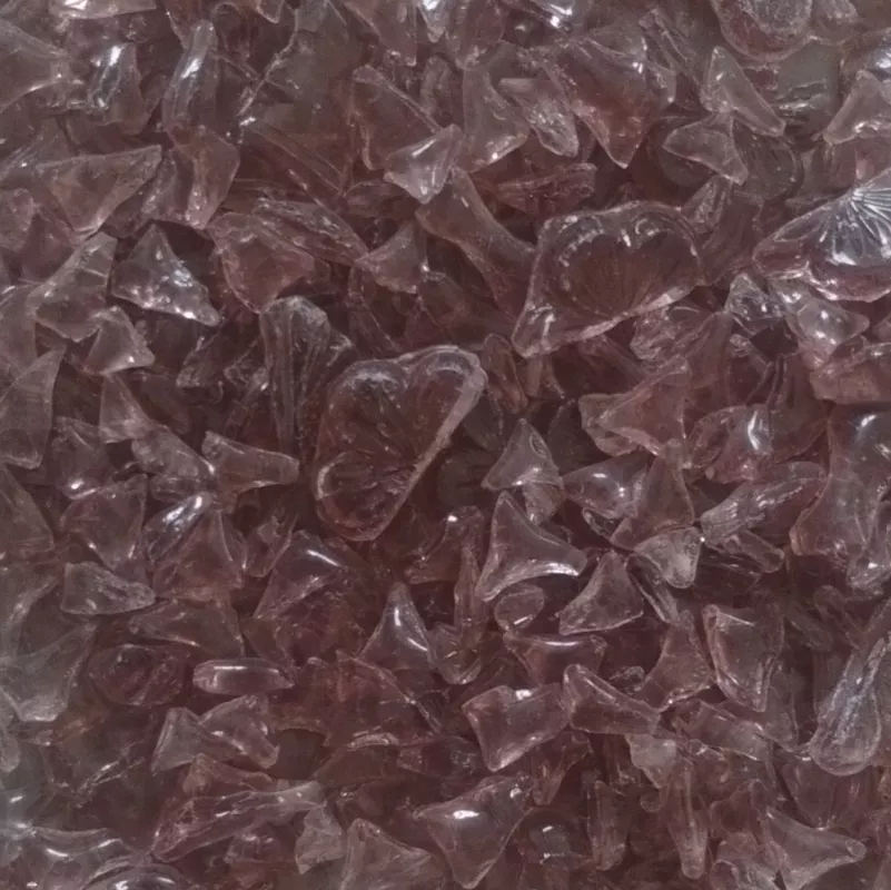 Skleněná drť - světlý transparentní ametyst 1 kg