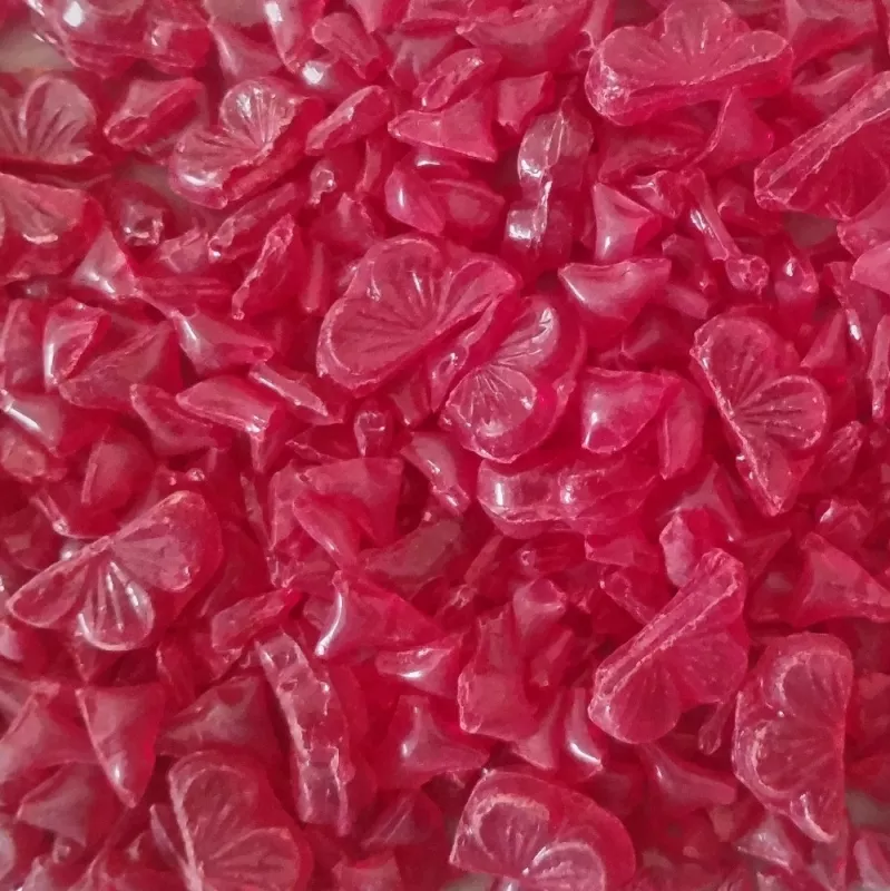 Skleněná drť - červeň 1 kg