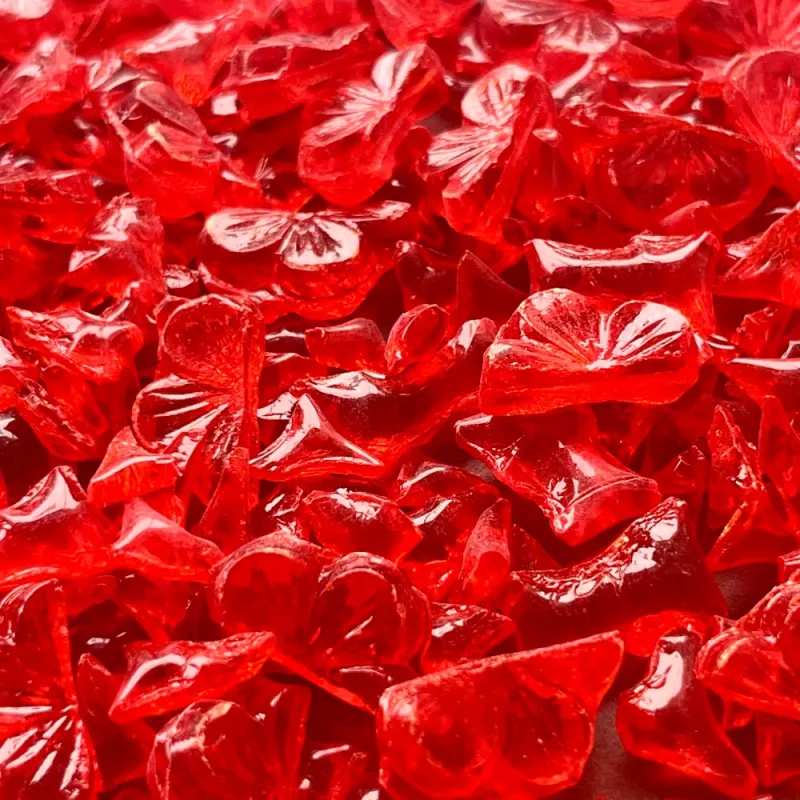 Skleněná drť - červená 1 kg