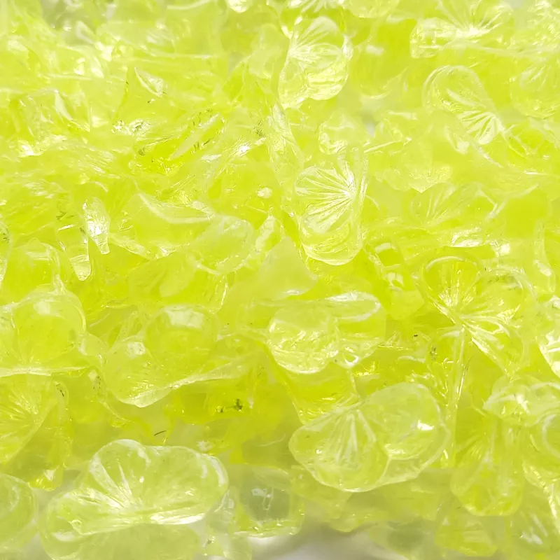 Skleněná drť - jonquille (uranové) 1 kg