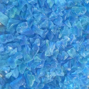 Skleněná drť - mix safír + jonquille 1 kg