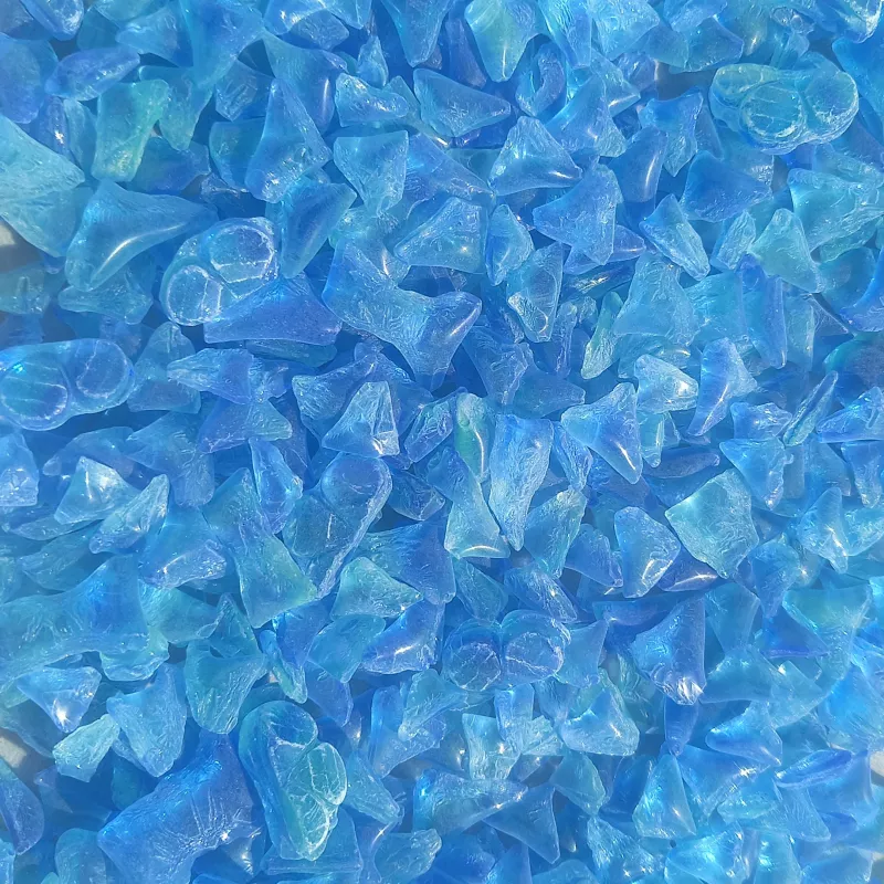 Skleněná drť - mix safír + jonquille 1 kg