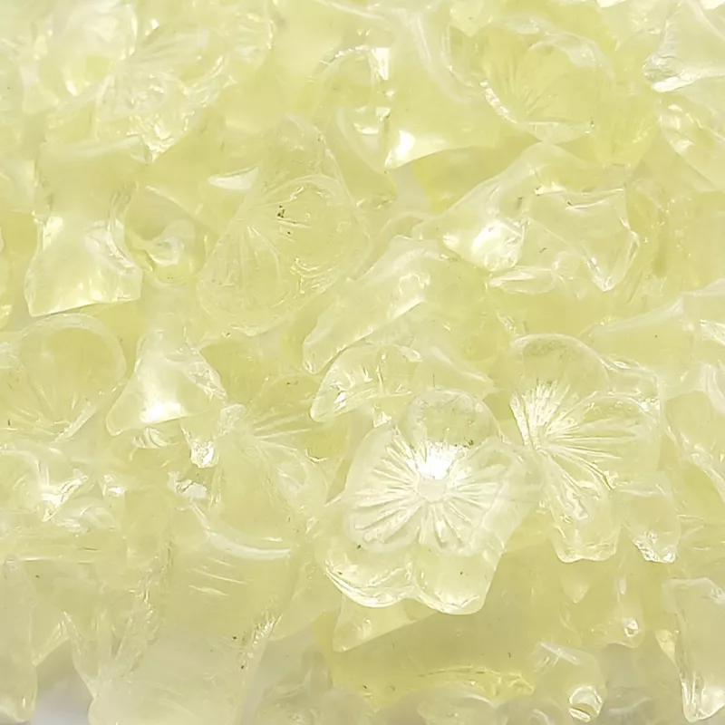 Skleněná drť - světlý jonquille 1 kg