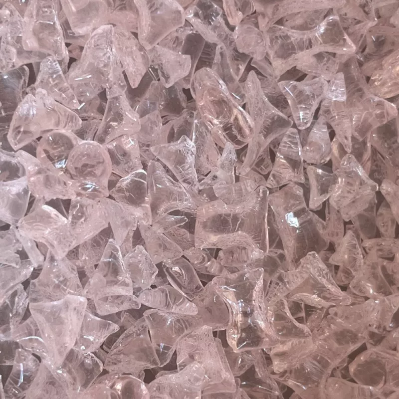 Skleněná drť - světlý rozalín 1 KG