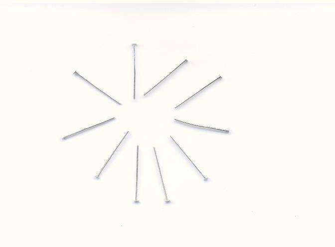 Bižuterní nýt 400mm galvanizace 31100 stříbro - balení 10ks