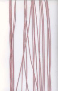 Kožený řemínek barva růžová  světlá šíře 2mm délka 1m.