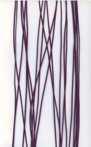 Kožený řemínek plochý barva fialová šíře 2mm délka 1m.