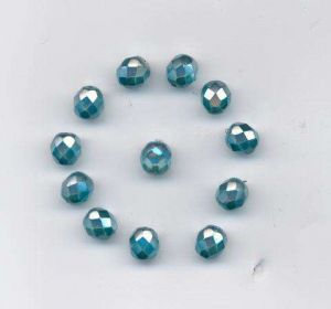 Korálky broušené 8 mm vosk modrá 12ks