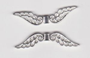 Kovodíl andělská křídla 5cm stříbro 1ks.