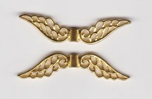 Kovodíl andělská křídla 5cm zlato 1ks.