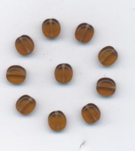 Korálky topasové čočky 8x7mm 1300 ks 1KG Firma Petr Machačka - výroba skleněné korálky