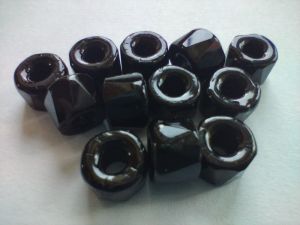 Korálky broušené tvar bavorák 9mm černá 12ks
