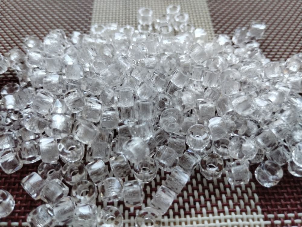 Korálky broušené tvar bavorák 6mm krystal 50 g