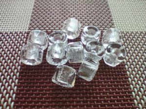 Korálky broušené tvar bavorák 9mm krystal 12ks