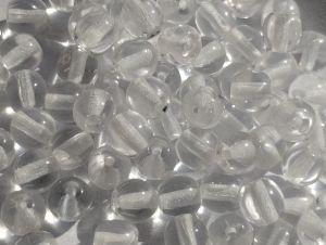 Korálky mačkané 4 mm krystal 100 ks.