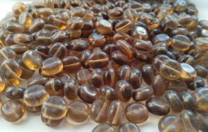 Korálky topasové čočky 8x7mm 1300 ks 1KG Firma Petr Machačka - výroba skleněné korálky