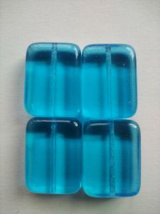 Korálky tvar Cihly  20x15x7mm aqua 4ks