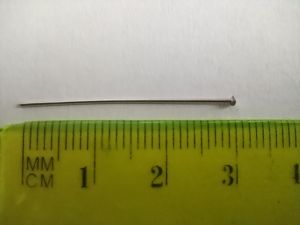 Nýt bižuterní, cca 30 x 0,7 mm, nerez