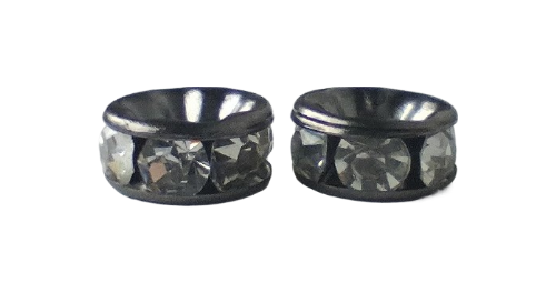 Štrasová rondelka 8 mm s krystalovými šatony