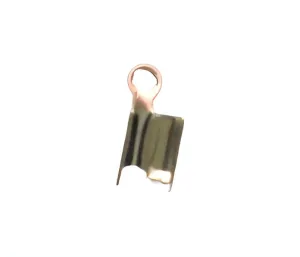 Koncovka na kůži plochá, cca 8x2mm, postříbřeno
