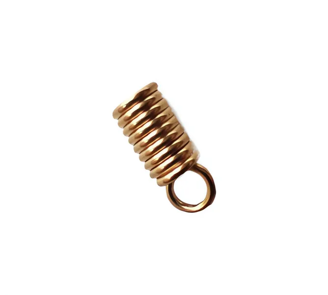 Ukončovací díl na voskovanou šnůru, cca 10x2,5 mm, pozlaceno