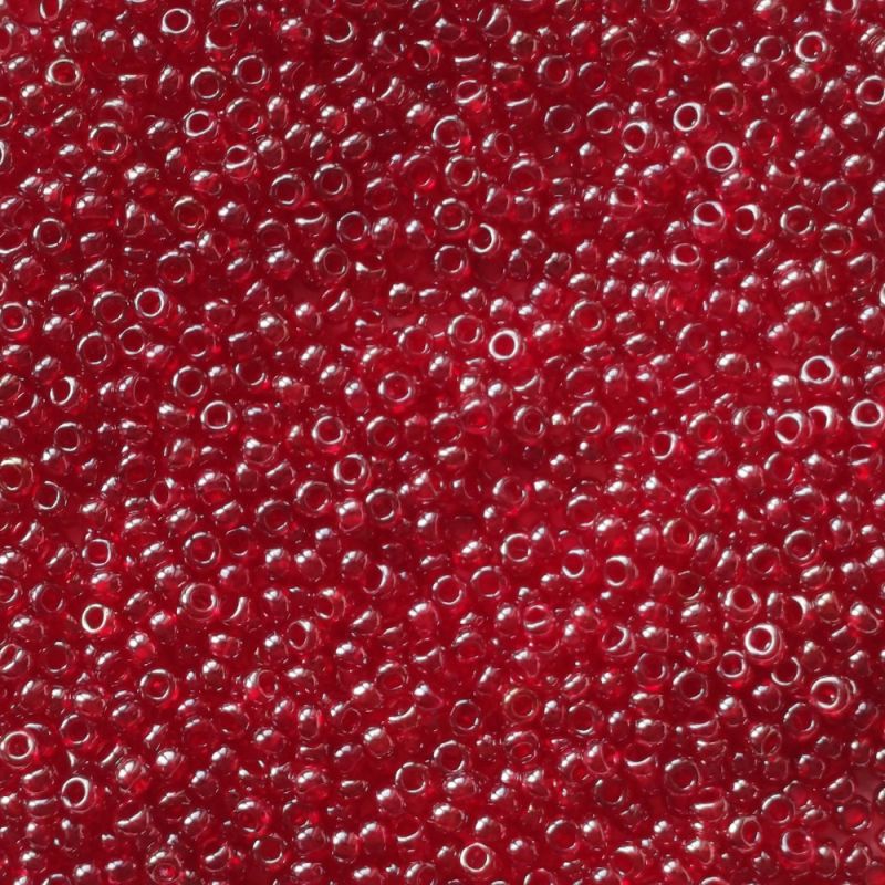 Korálky rokajl 8/0 červeno-růžová (listr), 50 g