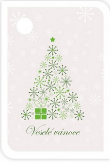 Visačka tištěná - vánoční stromek
