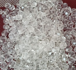 Korálky broušené 6mm krystal 50ks