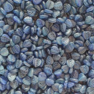 Korálky lístečky 9x8 mm - modrý mix | 10 g, 20 g