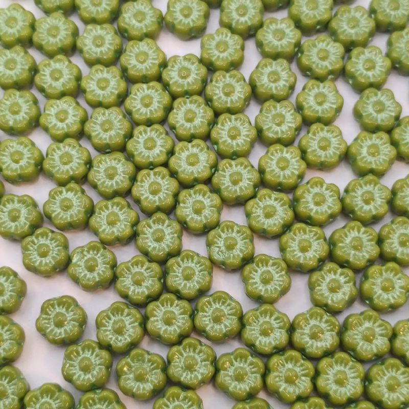 Minikytičky 6 mm zelené metalické
