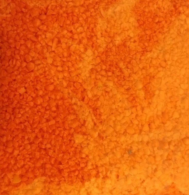 Skleněná drť - výpichy tmavě oranžová 250 gr.