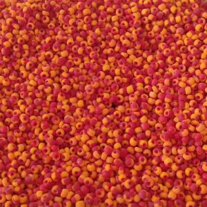Mix rokajlových korálků 5 mm oranžová/červená 50 g, II.j.